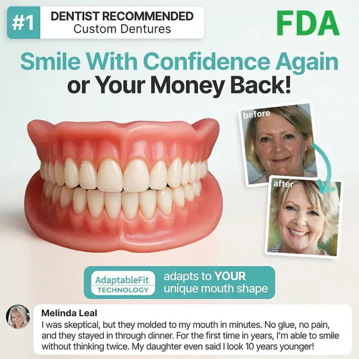 🏆 2026 Top Rated⏰Owiwell™ Medical Full Denture with Strong Suctiond