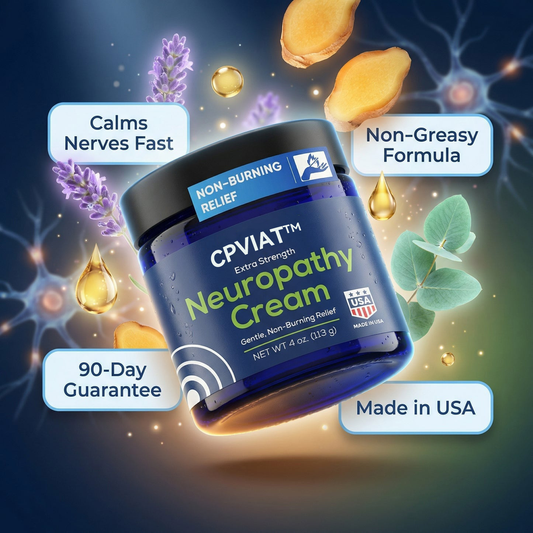 🔥Cpviat™ Neuropathy Cream - Soothing Cream for Feet, Legs, Hands, Etc. Aloe Shea Butter Gentle Clove Moisturizing Body Care Daily