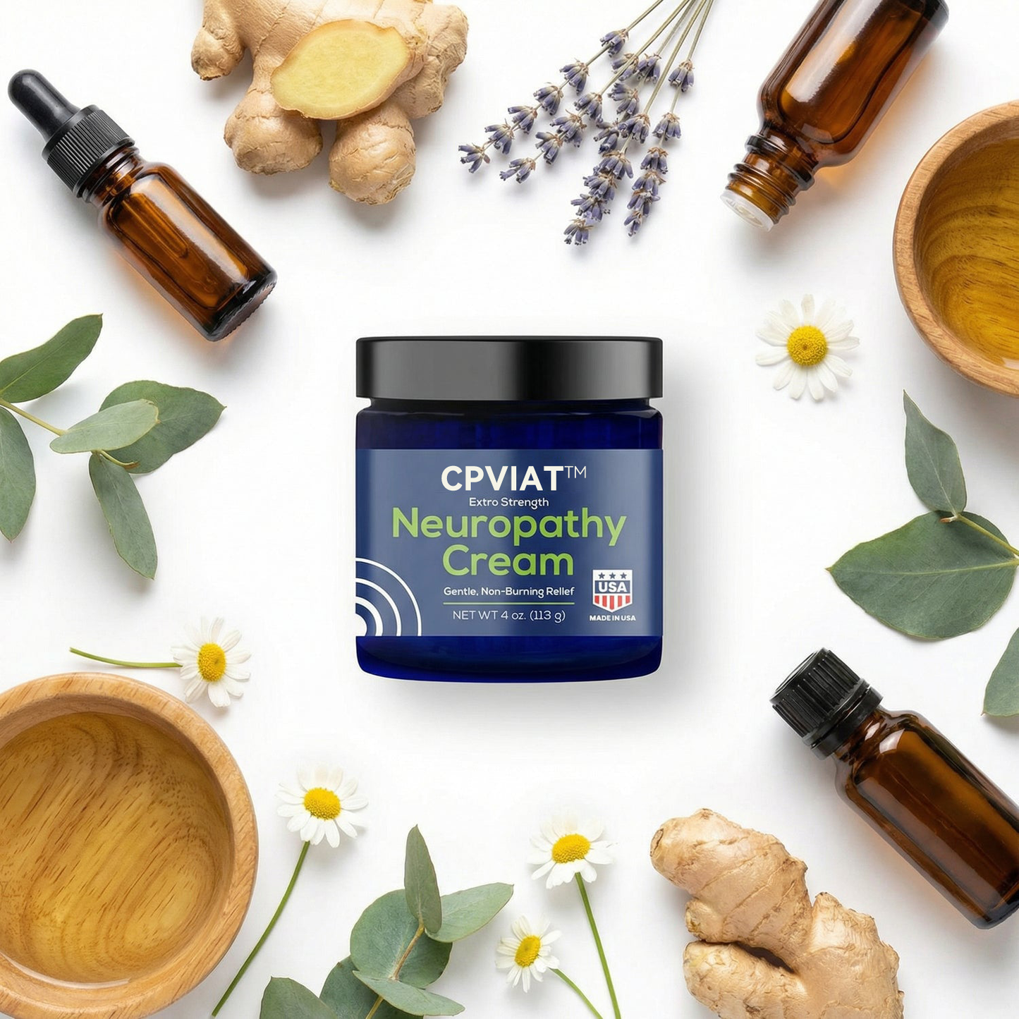🔥Cpviat™ Neuropathy Cream - Soothing Cream for Feet, Legs, Hands, Etc. Aloe Shea Butter Gentle Clove Moisturizing Body Care Daily